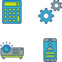 Calculator and Setting Icon vector