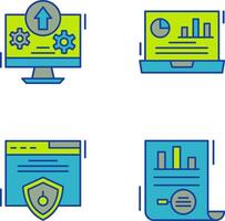 Upload and Dashboard Icon vector