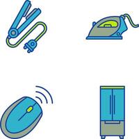 Hair iron and Laundry Icon vector