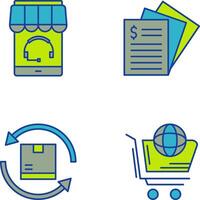 Support and Invoice Icon vector