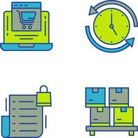 Add to Cart and Run time Icon vector