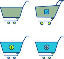 empty cart and confirm order Icon vector