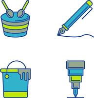 Drum and Pen Icon vector