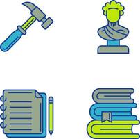 Hammer and Statue Icon vector