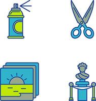 Spray and Scissors Icon vector