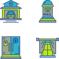 Garage and Mail Box Icon vector