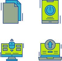 Copy and Power Icon vector