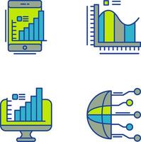 Mobile and Bar Chart Icon vector