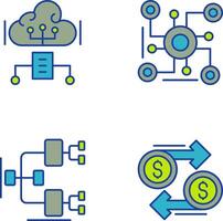 nube informática y conexión icono vector