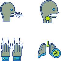 Bad Breath and Throat Cancer Icon vector