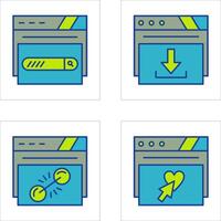 Search Bar and Download Icon vector