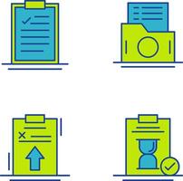 Clipboard and List Folder Icon vector