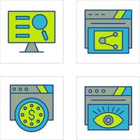 Monitor Screen and Share Icon vector