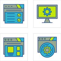 Web Browser and Monitor Screen Icon vector