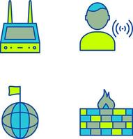 router and signal Icon vector