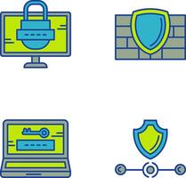 Password and Firewall Icon vector