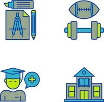 Study Tools and Sport Faculty Icon vector