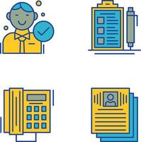 Hire and Check List Icon vector