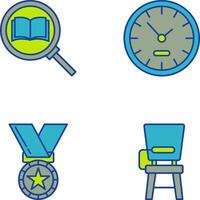 Search and ClockSnack and Money Icon vector