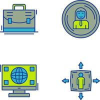 Briefcase and User Icon vector