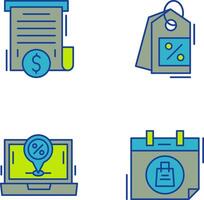 Bill and Price Tag Icon vector