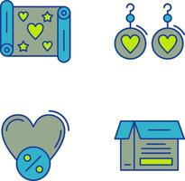 Gift Wrap and Earrings Icon vector