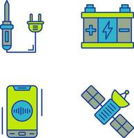 Soldering and Battery Icon vector