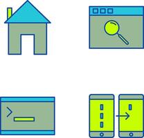 homepage and browser Icon vector