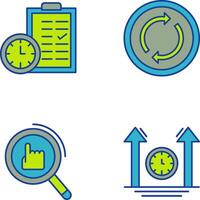 Time Planing and Loop Icon vector