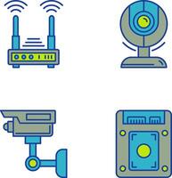 Router and Web Cam Icon vector
