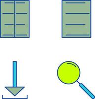 centrar alinear y izquierda alinear icono vector