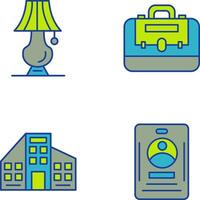 Lamp and briefcase Icon vector