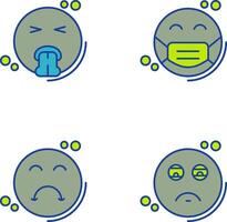 Vomit and Mask Icon vector