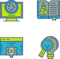 Petri Dish and Chemical Icon vector