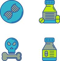 Dna and Tablets Icon vector