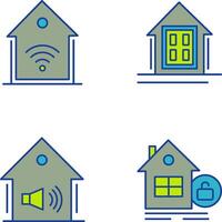 Smart Home and Window Icon vector