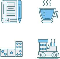 Tea and Diary Icon vector