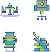 Chair and Dinning Table Icon vector