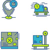 fast delivery and location Icon vector