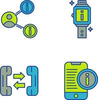 compartir y reloj inteligente icono vector