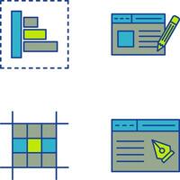 Object Alignment and Web Page Icon vector