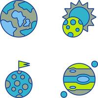 earth and eclipse Icon vector