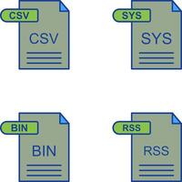 CSV and SYS Icon vector