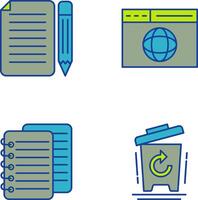 page and web page Icon vector