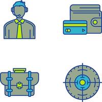 Customer Support and Wallet Icon vector