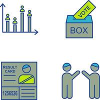 Giing Vote and Candidate and Graph Icon vector