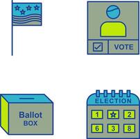 Flags and Candidate Banner Icon vector