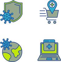 Virus Protection and Online Health Icon vector