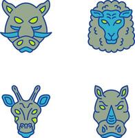 Sheep and Boar Icon vector