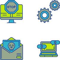 Stop and Setting Icon vector